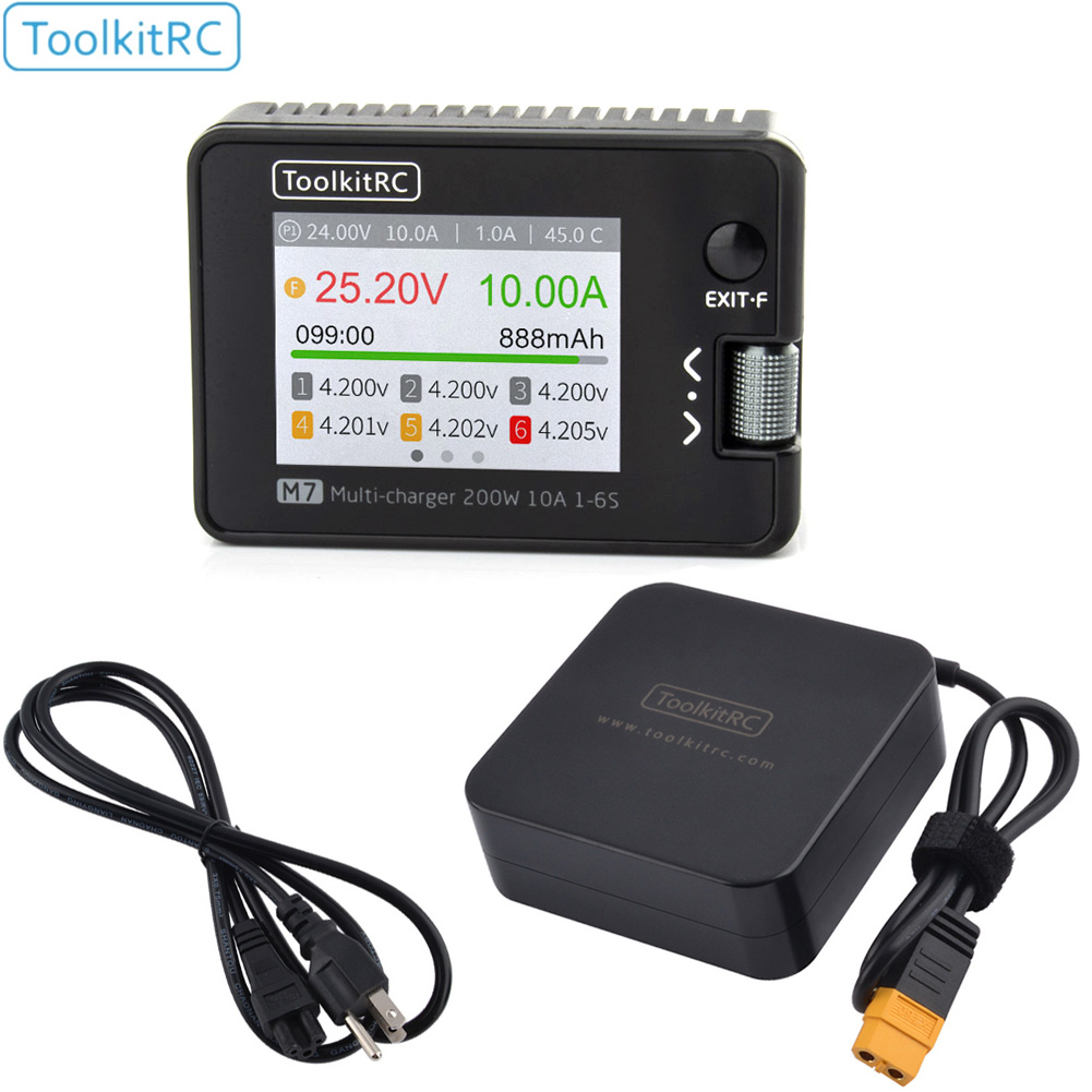 Smoke Stopper - ToolkitRC M7 200W 10A Scaricatore caricabatteria