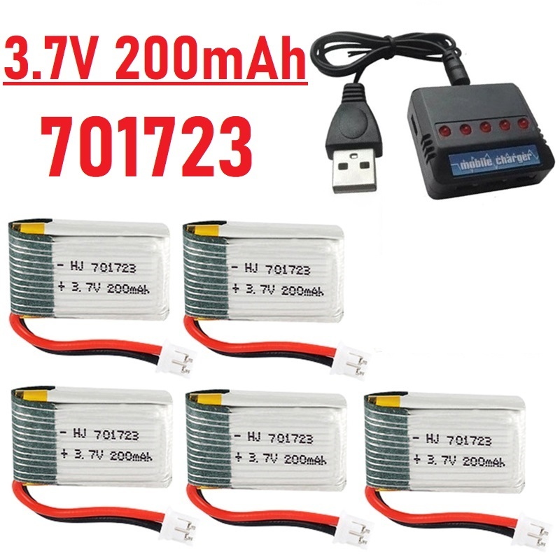 Balance Charger Rc - Batteria Lipo 3.7V 200mAh con Caricabatterie