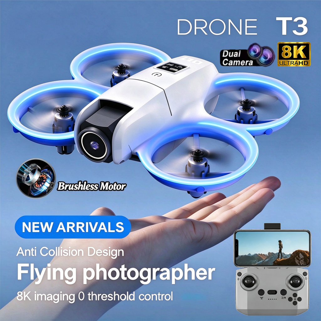 Dji Mini Drone - Drone T3 2026 Aggiornato con Doppia